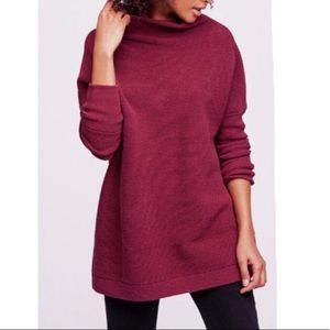 Free People Ottoman slouchy tunic mock neck sweater